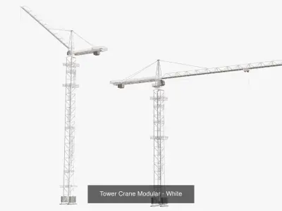 Tower Crane Modular Collection 3D Model Pack