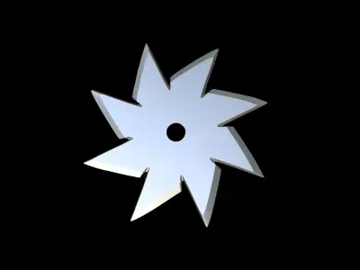 Shuriken metal star 3D print model