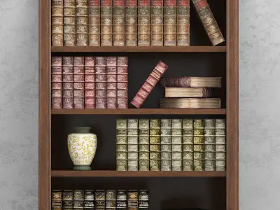 Old Books Library Panamar 825 3D model