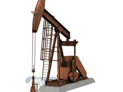 Rusty Pumpjack Oil Well 3D model