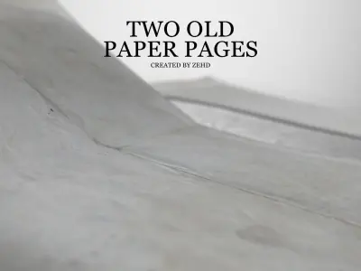 Two old paper pages Free low-poly 3D model