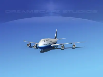 Boeing 747-400 United Airlines 3 3D model