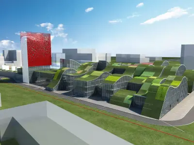 Architecture building with roof 3D model