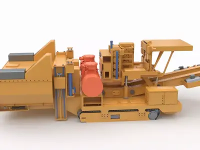 Integrated Bolting Transporting and Crushing Machine 3D model
