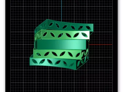bypass gold ring 3 part 3D print model buy