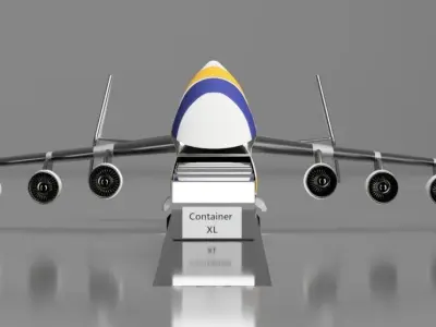 Antonov An-225 Mriya Low-poly 3D model