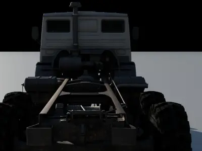 Truck scanned  Low-poly 3D model