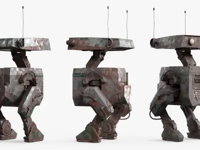  Autonomous Bipedal Unit Old Rusted 