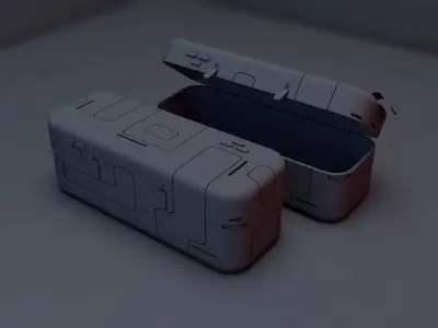 sci-fi box 3D model buy
