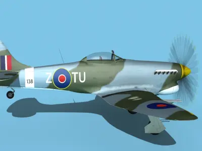 Hawker Hawker Tempest MK1 V01 3D model