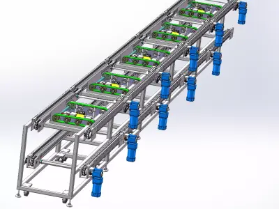 Double-layer transport line 3D model