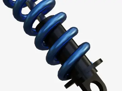 Coil Spring Suspension Low-poly 3D model