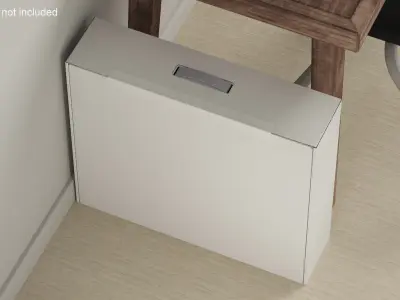 White Cardboard Packaginig Box 3D model
