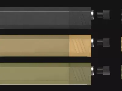 SilencerCo Osprey45 2 Suppressor - Game Asset Low-poly 3D model
