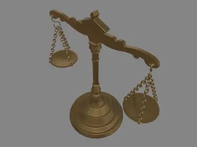 Balance Scale Low-poly 3D model purchase