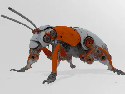 Cyberpunk Mechanical Beetle 3D Model 3D model