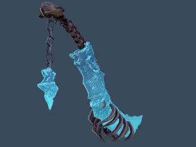  Frosted Sword - Game Ready -  Low-poly 3D model