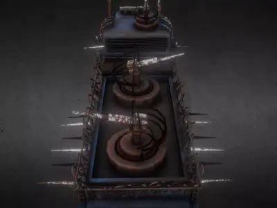 Rust Cloaked Truck  Apocalyptic Vehicle 3D model
