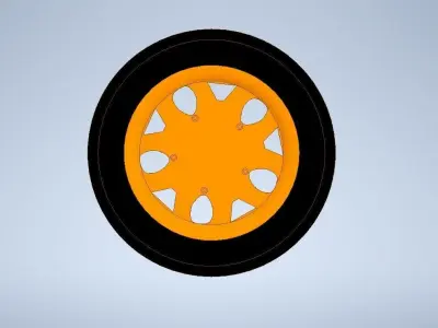 Small Robotic Wheel  Free 3D print model