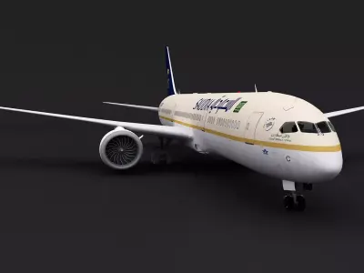 Saudi Arabian Airlines plane  3D model