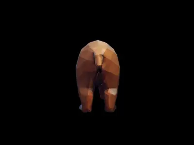 High 3d Render  The Bear Is A Large Powerful Animal 3D model