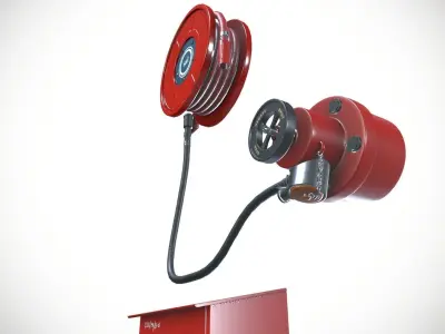 Fire Hose reel Low-poly 3D model get