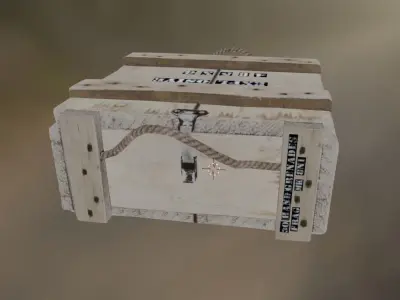 wood box Low-poly 3D model buy