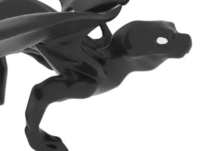 Small Iguana Dragon Low-poly 3D model