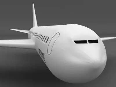 Airlane airplane flying in sky 3D model