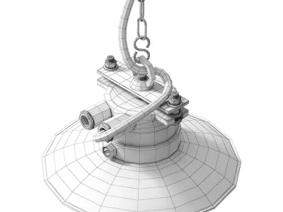 Pendant lamp German Cast Brass 3D model