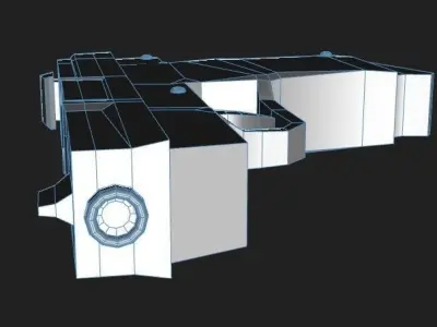 Gun low-poly Low-poly 3D model