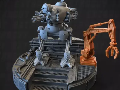 Chicken Panzer Recon Poseable Set 32mm 3D print model