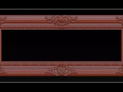 3D Frame - Wood Carving STL Model for CNC Router 3D print model 4