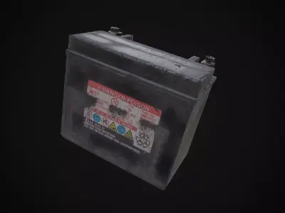 Motorcycle Battery - Photogrammetry  Low-poly 3D model