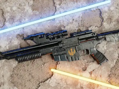 Star wars A280 Rifle  Low-poly 3D model