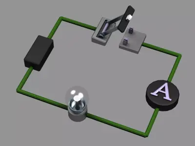 toggle switch button tumbler electrical Experiment 3D model