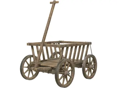 Cart 4 Low-poly 3D model
