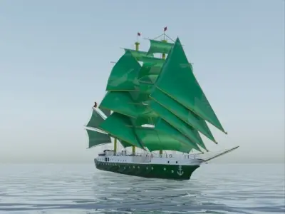 Alexander Von Humbolt Sail Ship 3D model