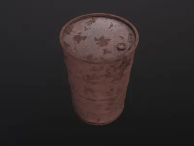 Rusty drum 3D Model Low-poly 3D model