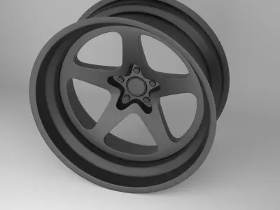 VT Forged GT5X Wheels Low-poly 3D model