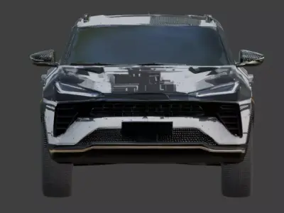 Realistic Sci-Fi Urban Tactical SUV 3d Low-poly 3D model