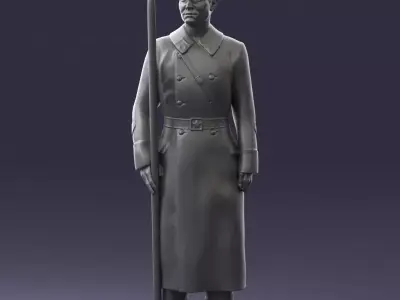 000105 Soviet Guard Soldier Historical Character 0116 3D model