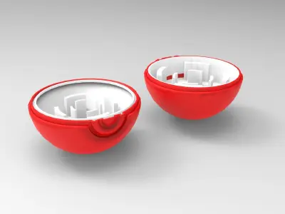 Pokeball grinder ready to print 3D print model