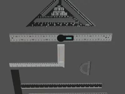 Office Tools 02 Low-poly 3D model