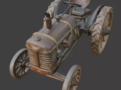 Frontier Nomad Tractor Low-poly 3D model