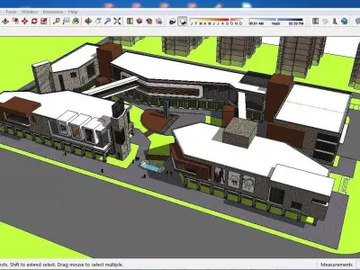 Sketchup Commercial Complex K2 3D model