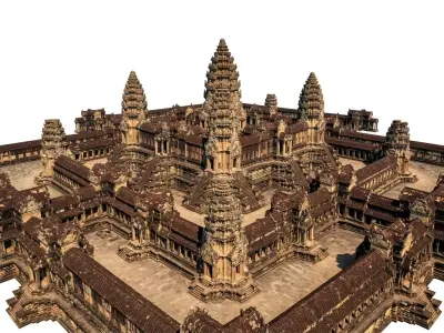Ancient Temple City 3D Model 3D print model