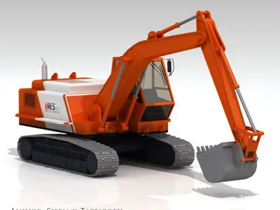 Excavator Bres500 3D model