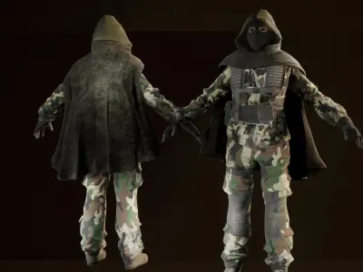 Enemy Soldiers Pack Low-poly 3D model
