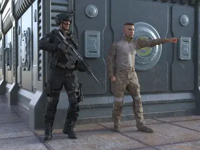 Special Forces Tactical Military Soldier Low-poly 3D model